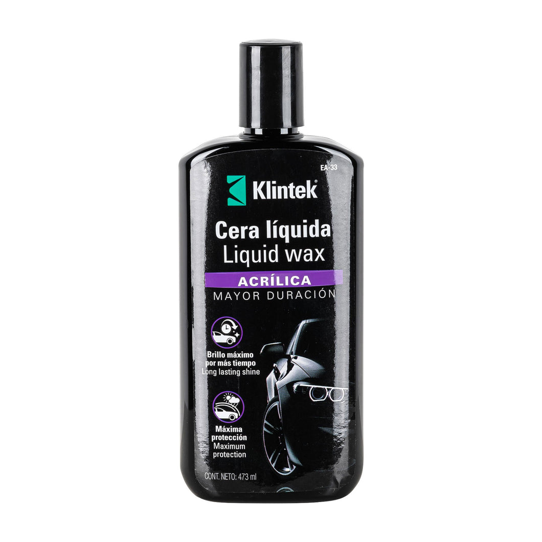 CERA LÍQUIDA ACRÍLICA PARA AUTO, 473 ML EA-33 KLINTEK 57090