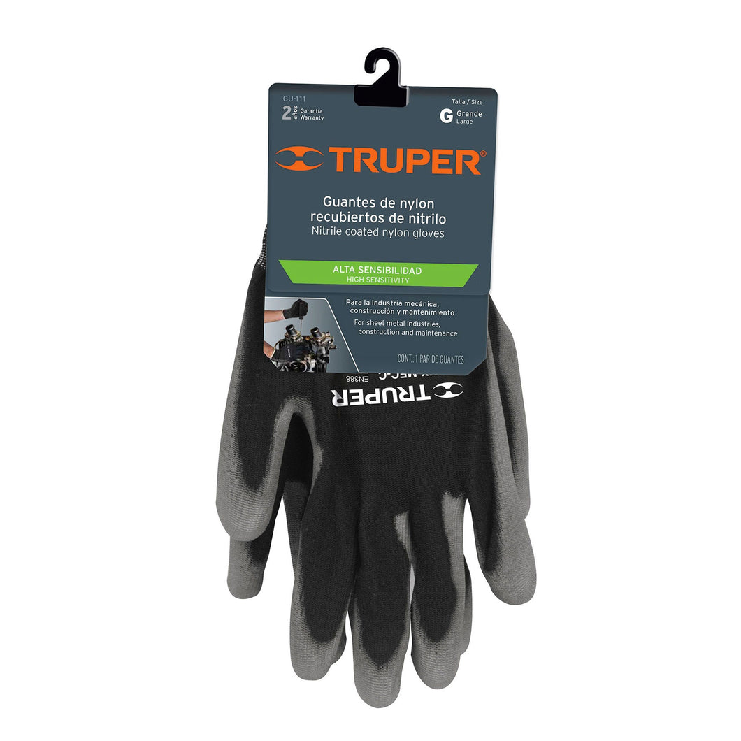 GUANTES DE NYLON RECUBIERTOS DE POLIURETANO CH TRUPER GU-111 13290