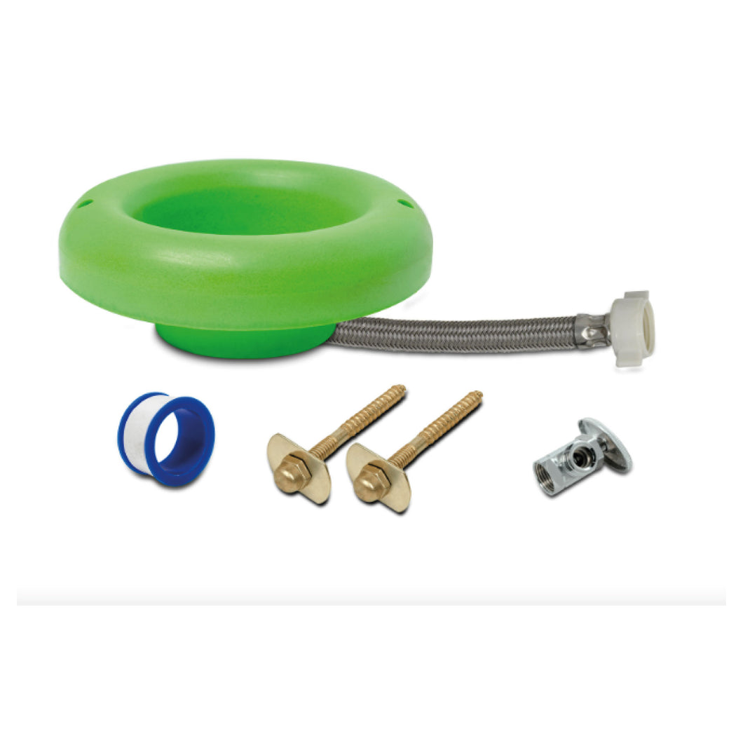 KIT CUELLO FLEXIBLE CON MAGUERA DE VINIL Y VÁLVULA. INCLUYE TORNILLOS DE SUJECIÓN AL PISO MIBER KW-06