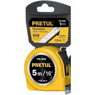 FLEXOMETRO AMARILLO 5M CINTA 19MM PRO-5MEB PRETUL