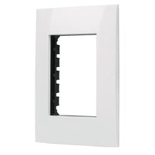 Cargar imagen en el visor de la galería, PLACA 3 MODULOS DE ABS LINEA OSLO COLOR BLANCO VOLTECK PPTR-OB