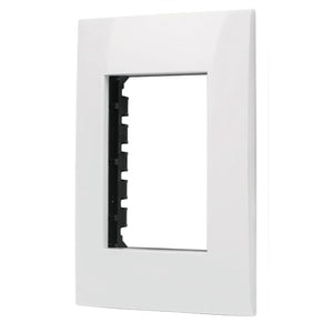 PLACA 3 MODULOS DE ABS LINEA OSLO COLOR BLANCO VOLTECK PPTR-OB