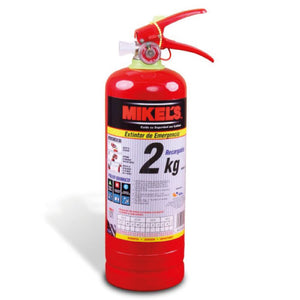 EXTINTOR DE EMERGENCIA RECARGABLE 2 KG MIKELS EE-2