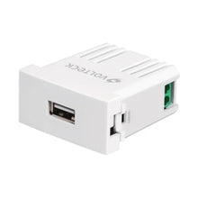 Cargar imagen en el visor de la galería, CARGADOR USB A LA PARED 2.1A LINEA OSLO COLOR BLANCO VOLTECK CUSB-OB