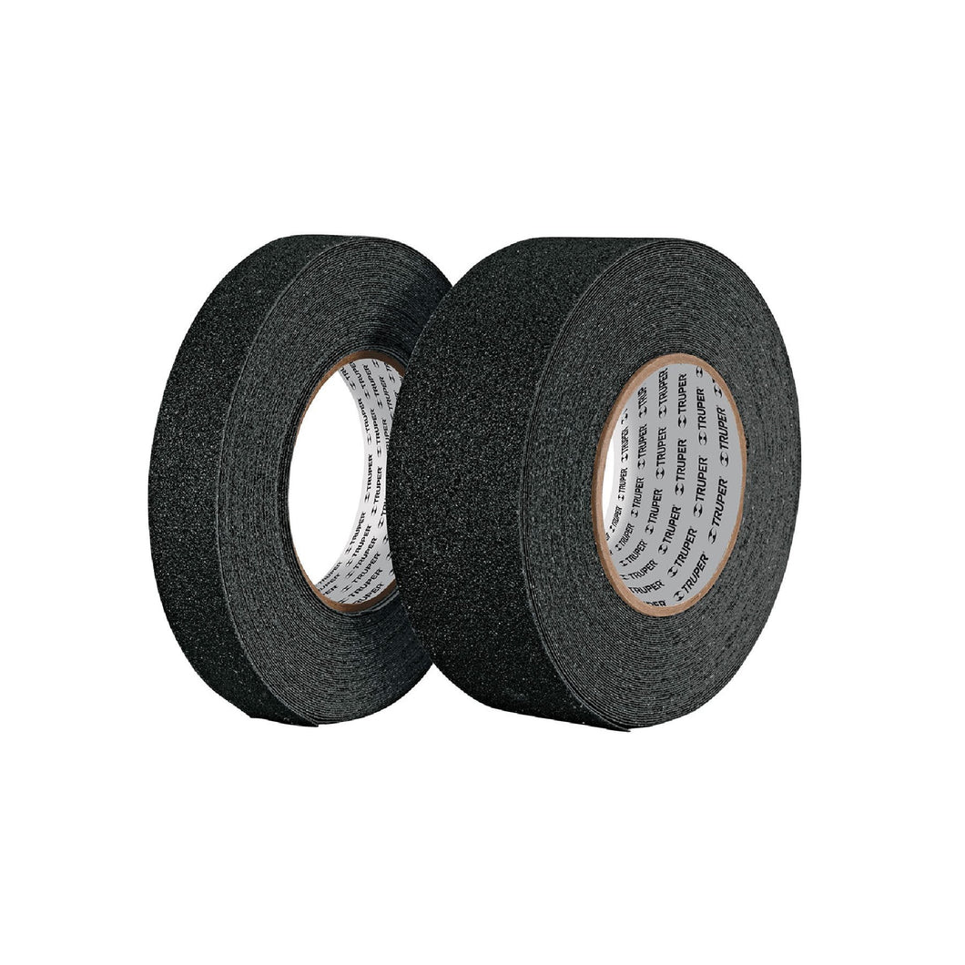 ROLLO DE 5 M DE CINTA ANTIDERRAPANTE NEGRA 25MM CON ABRASIVO TRUPER CIA-15N 12542