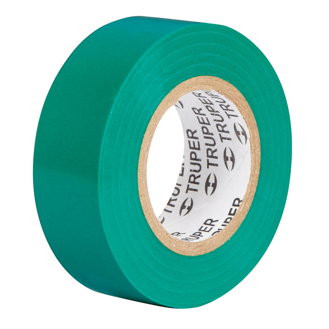 CINTA DE AISLAR DE 18 M X 19 MM VERDE TRUPER M-33V 12502