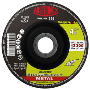 DISCO P/CORTE DE METAL 4 1/2''X1/8''X7/8'' IMPERIAL AUS-335