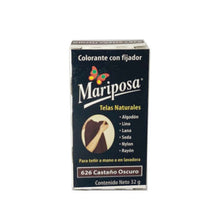 Cargar imagen en el visor de la galería, COLORANTE MARIPOSA PASTILLA CASTANO OSCURO COLORIM 626