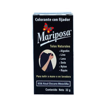 Cargar imagen en el visor de la galería, COLORANTE MARIPOSA PASTILLA AZUL MEZCLILLA OSCURO COLORIM 656