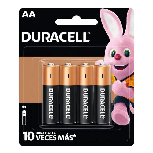 PILA ALCALINA DE 1.5 V AA C4 PAQUETE DURACELL