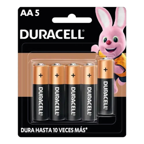 PILA ALCALINA DE 1.5V AA C5 PAQUETE DURACELL