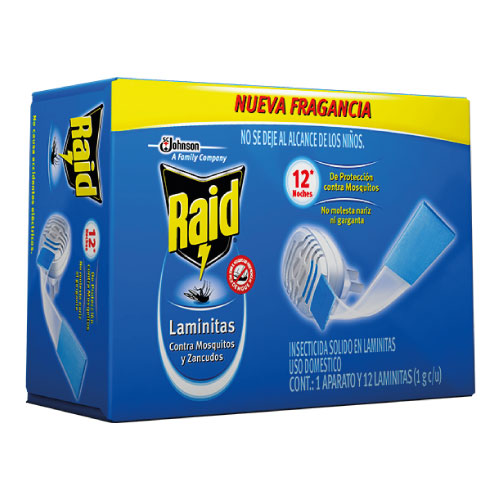 INSECTICIDA RAID LAMINITAS APAR. C/12 LAMINAS JOHNSON|2087