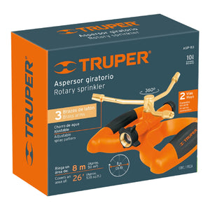 ASPERSOR TRES BRAZOS BASE PLASTICA TRUPER ASP-B3