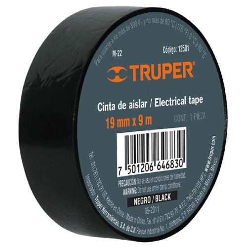 CINTA DE AISLAR # 22 9M NEGRA TRUPER M-22