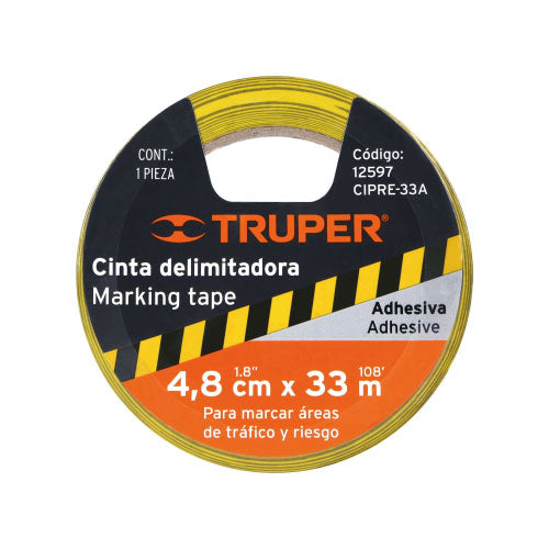 CINTA DELIMITADORA AMARILLA / NEGRO33M TRUPER CIPRE-33A