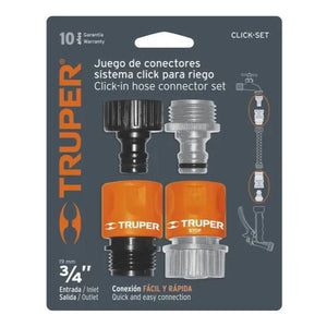 JUEGO DE 5 CONECTORES DE ABS DE CAMBIO RAPIDO TRUPER CLICK-SET