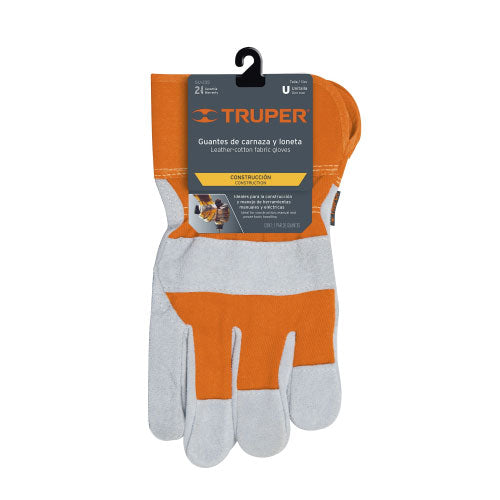 GUANTES DE CARNAZA Y LONETA UNITALLA TRUPER GU-235