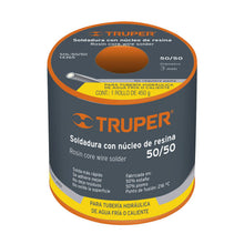 Cargar imagen en el visor de la galería, SOLDADURA CON NÚCLEO RESINA 50/50 TUBERÍA HIDRÁULICA 450 G TRUPER SOL-50/50 14365