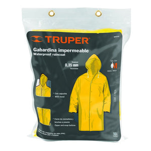 GABARDINA IMPERMEABLE, TALLA MEDIANA,PVC IMPER-M