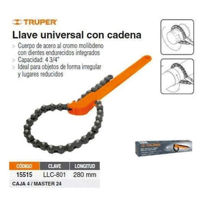 LLAVE UNIVERSAL CON CADENA, 280 MM LLC-801