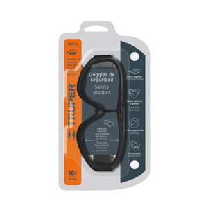 GOGGLES DE SEGURIDAD, LIGEROS, MICA TRANSPARENTE GOT-L