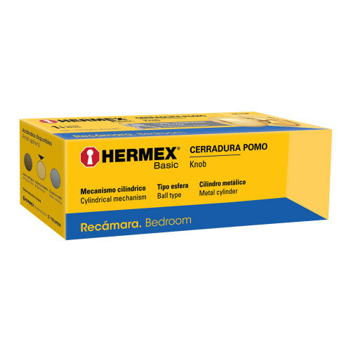 CERRADURA POMO LA RECAMARA CILINDRICA HERMEX BASIC HERMEX BAL-LA-RP – Fisax
