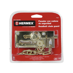 PASADOR CON CADENA DE LATON HERMEX PACA-1