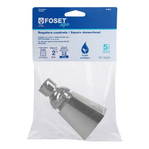 REGADERA CUADRADA METALICA SIN BRAZO AQUA FOSET R-501S