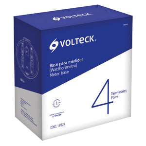 BASE PARA WATTHORIMETRO 4 TERMINALES VOLTECK VOLTECK BASE-4