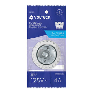 PORTALAMPARA DE PORCELANA TIPO ANUNCIO VOLTECK VOLTECK POPO-13