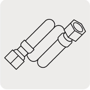 MANGUERA HULE1/2X3/4' 40CM ACERO USOS GENERALES FOSET FBO-1240X