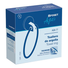 Cargar imagen en el visor de la galería, TOALLERO DE ARGOLLA LINEA AQUA FOSET AQA-77