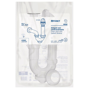 TRU-49508	CESPOL RIGIDO PARA LAVABO CON CONTRA POLIPROPILENO 1-1/4' FOSET CE-234