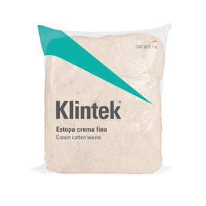 BOLSA DE 1 KG DE ESTOPA COLOR CREMA KLINTEK ESTO-1C 57001