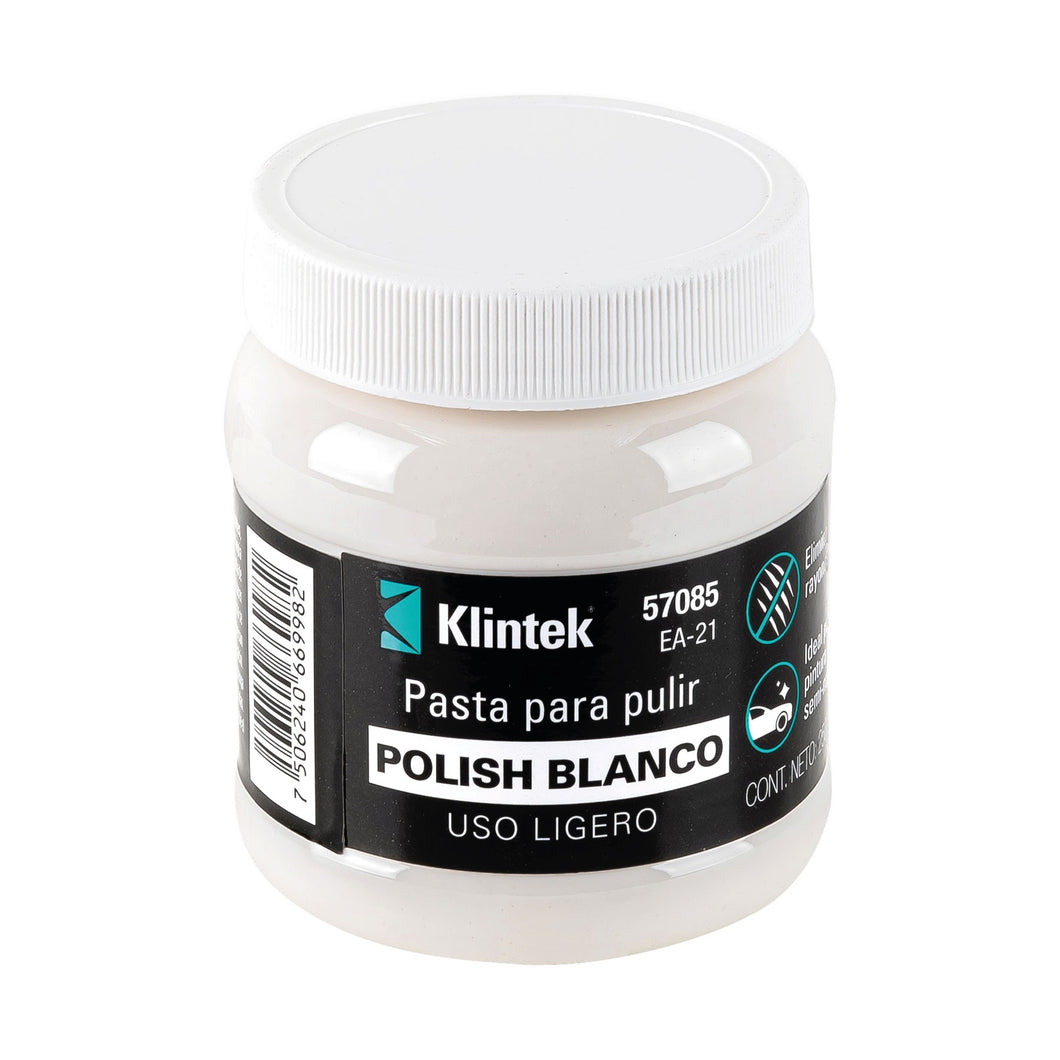 POLISH EN PASTA BLANCA PARA AUTO 250 G USO LIGERO KLINTEK EA-21 57085