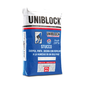 Estuco Blanco 40 Kg Uniblock 30448