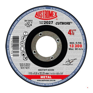 DISCO CORTE METAL 4 1/2 X 1/32 X 7/8 CUTMORE AUS-2027