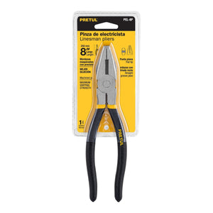 PINZA PARA ELECTRICISTA 8' MANGO DE VINIL PRETUL PEL-8P 22609