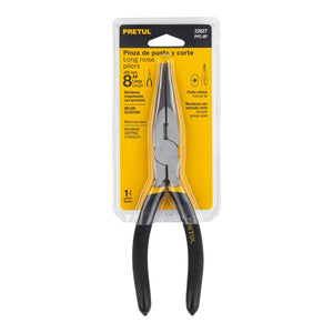 PINZA DE PUNTA Y CORTE 8' MANGO DE VINIL PRETUL PPC-8P 22627