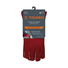 Cargar imagen en el visor de la galería, GUANTES ROJOS PARA SOLDADOR TRUPER GU-505