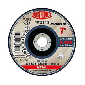 DISCO CORTE METAL 7 X 1/8 X 5/8 EASY-CUT AUS-2115