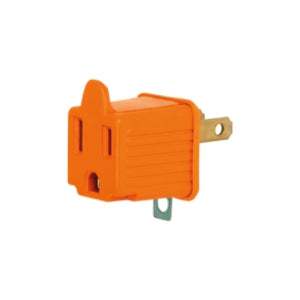 ADAPTADOR 3 A 2 NARANJA  2 PIEZAS VOLTECK AD-32N