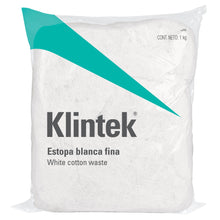 Cargar imagen en el visor de la galería, BOLSA DE 1 KG DE ESTOPA COLOR BLANCA ESTO-1B KLINTEK 57000